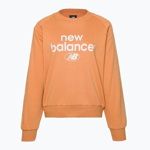 Női tréning pulóver New Balance Essentials Reimagined Archive French Terry Crewneck barna NBWT31508