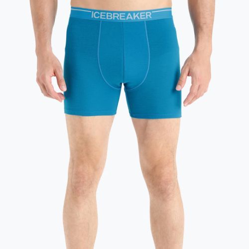 Férfi thermo boxeralsó Icebreaker Anatomica Geo kék 103029