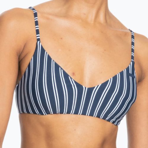 Fürdőruha felső ROXY Into The Sun Athletic Triangle 2021 mood indigo novela stripe vert