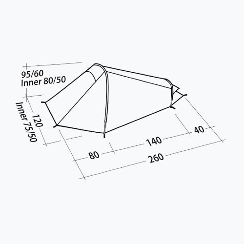 Easy Camp Geminga 100 Compact 1 személyes trekking sátor szürkészöld 120446
