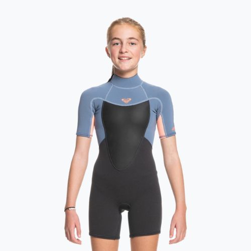 Gyermek úszóhab ROXY 2/2 Prologue Girl BZ SS SP FL 2021 cloud black/powderdgrey/sunglow