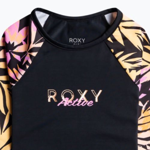 Gyermek úszó póló ROXY Active Joy Lycra 2021 anthracite zebra jungle girl
