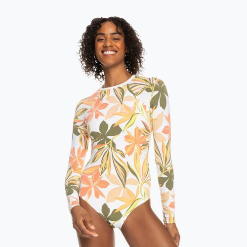 Női egyrészes fürdőruha ROXY Print Mix Solid 2021 bright white subtly salty flat