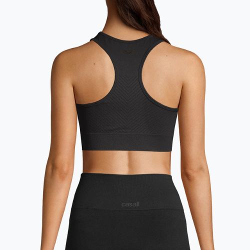 Casall Essential Block Seamless Sport női edzőfelső fekete 22114