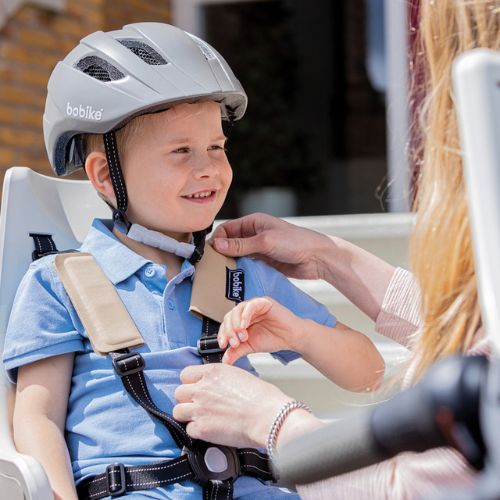 Bobike Exclusive Maxi Plus hátsó csomagtartós kerékpárülés bézs 8011200024