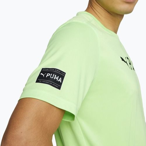 Férfi edzőpóló PUMA Fit Logo Cf Graphic zöld 523098 34