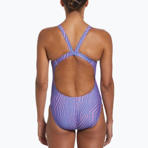 Nike Hydrastrong Multi Print Fastback női egyrészes fürdőruha lila NESSD011-660