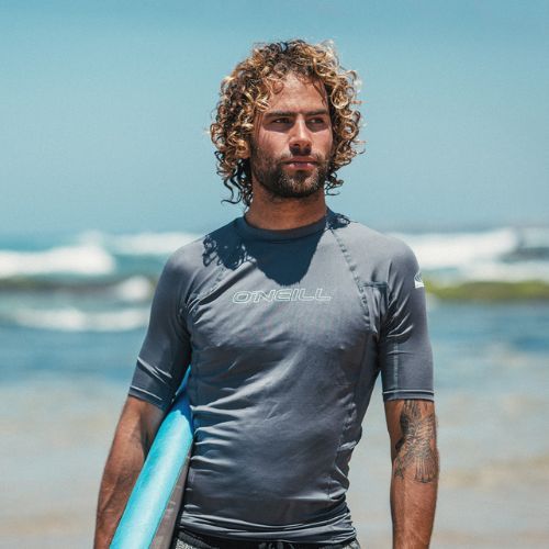 Férfi úszópóló O'Neill Basic Skins Rash Guard szürke 3341
