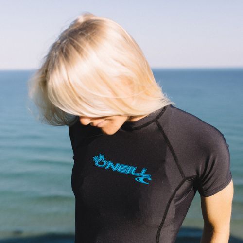 Női úszópóló O'Neill Basic Skins Rash Guard fekete 3548