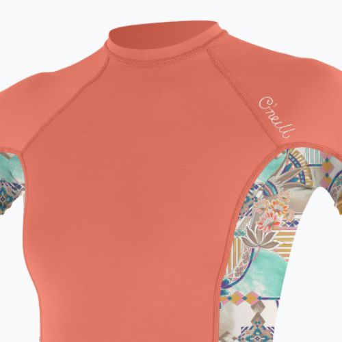 Női úszópóló O'Neill Side Print Rash Guard narancssárga 5405S