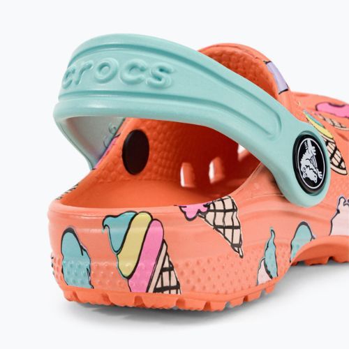 Gyermek Crocs Classic Pool Party Clog T narancssárga 207846-83E flip flopok