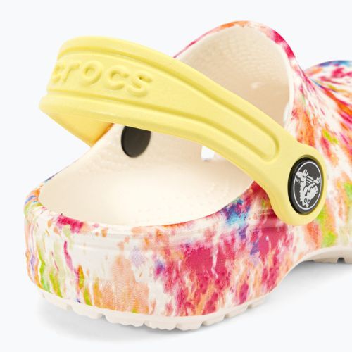 Gyermek Crocs Classic Tie-Dye Graphic Clog T fehér 206994-83B flip-flopok