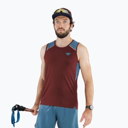 Férfi DYNAFIT Sky Tank futó tank top bordó 08-0000071651