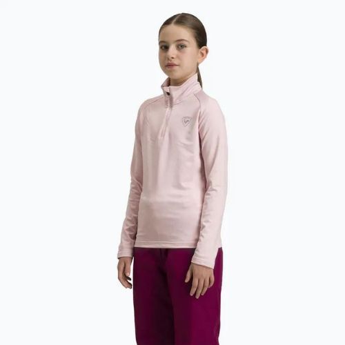 Rossignol Girl Warm Stretch púderrózsaszín gyermek sí pulóver