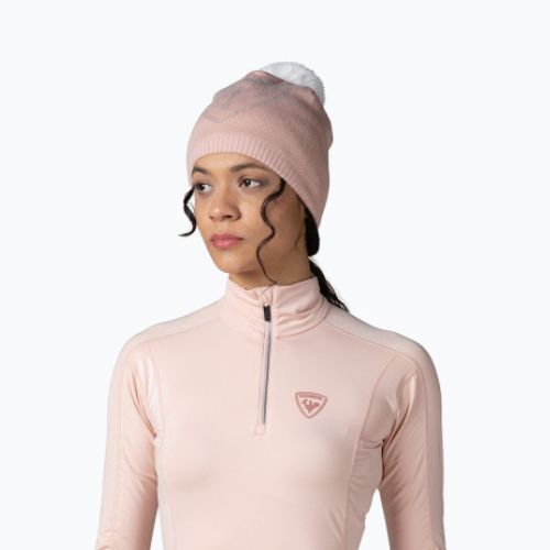 Női termoaktív pulóver Rossignol Classique 1/2 Zip powder pink