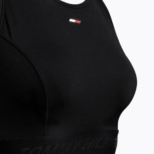 Tommy Hilfiger Mid Intensity High Neck Core fekete fitneszmelltartó