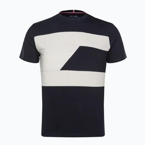 Tommy Hilfiger férfi edzőpóló Colorblocked Mix Media S/S kék