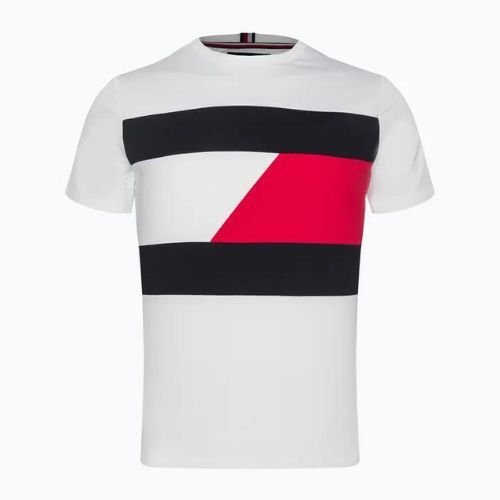 Férfi Tommy Hilfiger Colorblocked Mix Media S/S tréning póló fehér