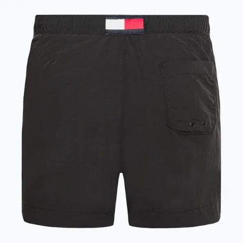 Férfi Tommy Hilfiger Medium húzózsinóros úszónadrág fekete
