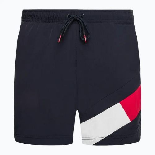 Férfi Tommy Hilfiger Sf Medium zsinóros úszónadrág kék