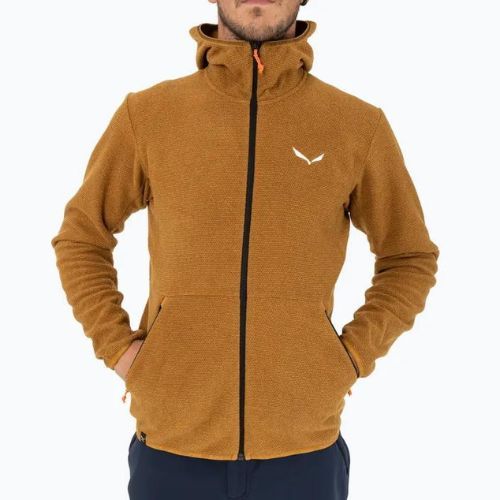 Férfi Salewa Nuvolo EN fleece melegítőfelső aranybarna melange