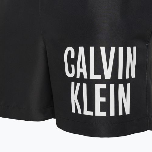 Férfi Calvin Klein Medium zsinóros úszó rövidnadrág fekete