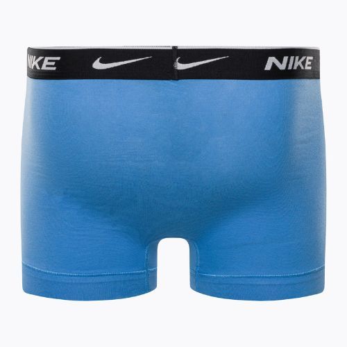 Férfi boxeralsó Nike Everyday Cotton Stretch Trunk 3Pk UB1 swoosh nyomtatás/szürke/uni kék