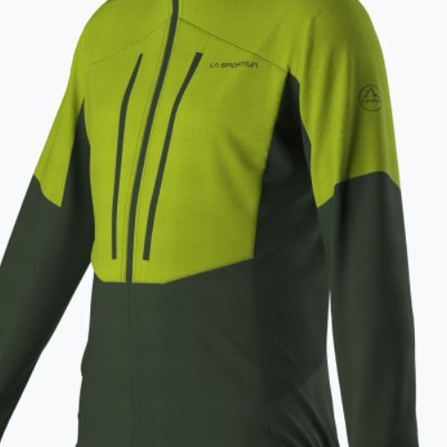 Férfi La Sportiva Session Tech Hoody erdei/lime punch trekking pulóver