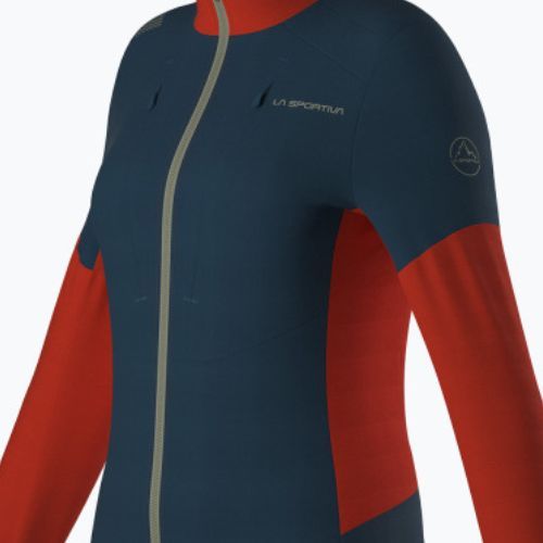 Női La Sportiva Session Tech Hoody viharkék/cseresznye paradicsom trekking melegítő pulóver