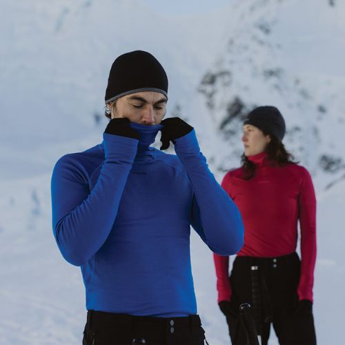 Férfi Icebreaker Merino Roll Neck termikus pulóver lazurit