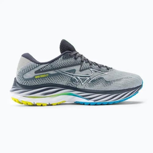 Férfi futócipő Mizuno Wave Rider 27 gyöngyházkék/fehér/bolt2neon