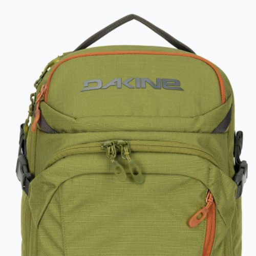 Dakine Heli Pro 20 literes snowboard hátizsák zöld színben