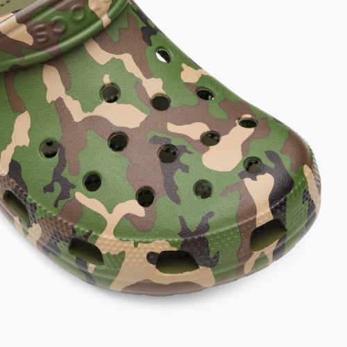 Crocs Classic Printed Camo Clog sereg zöld/multi flip-flopok