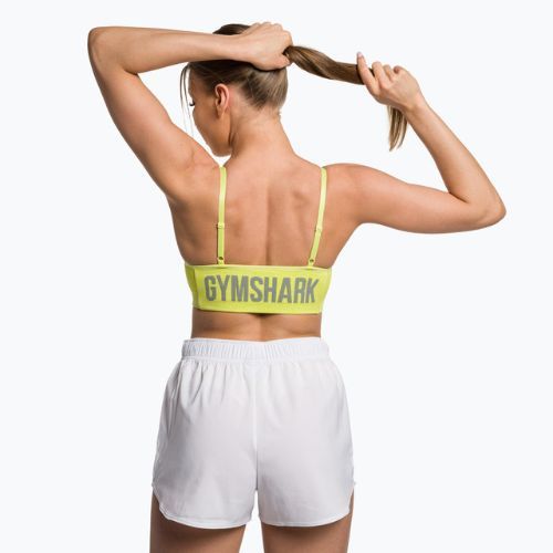 Gymshark Flex Strappy Sports glitch sárga márga fitness melltartó