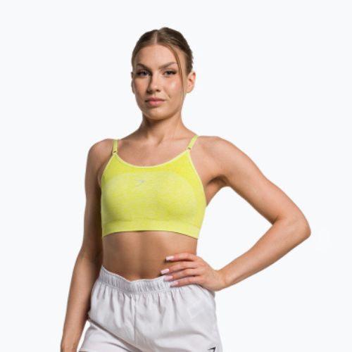 Gymshark Flex Strappy Sports glitch sárga márga fitness melltartó