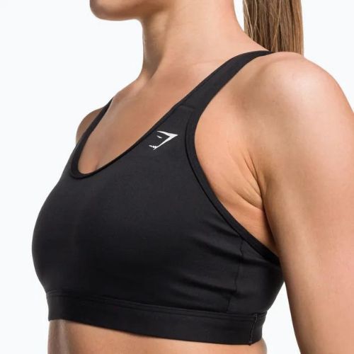 Gymshark Scoop Neck edzés sport fitness melltartó fekete