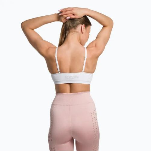 Gymshark Seamless Bralette magas nyakú fitnesz melltartó fehér