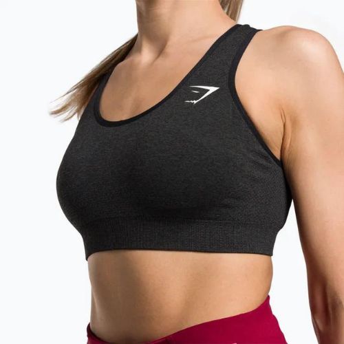 Gymshark Vital Seamless Sport fekete/marl fitnesz melltartó