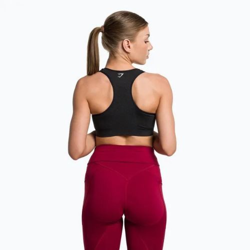 Gymshark Vital Seamless Sport fekete/marl fitnesz melltartó