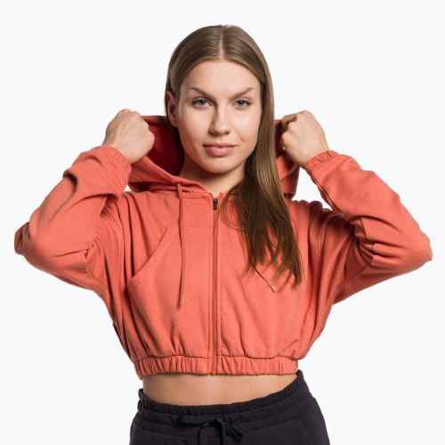 Női edzés pulóver Gymshark KK Twins Zip Up Crop narancssárga