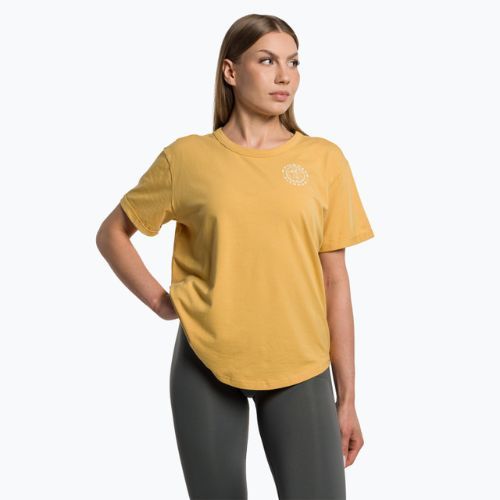 Női edző póló Gymshark GFX Legacy Tee sárga/fehér