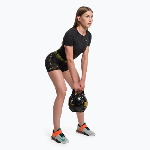 Női edzőpóló Gymshark Vital Seamless fekete/marl