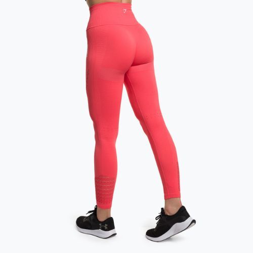 Női edző leggings Gymshark Energy Seamless polka rózsaszín / fehér