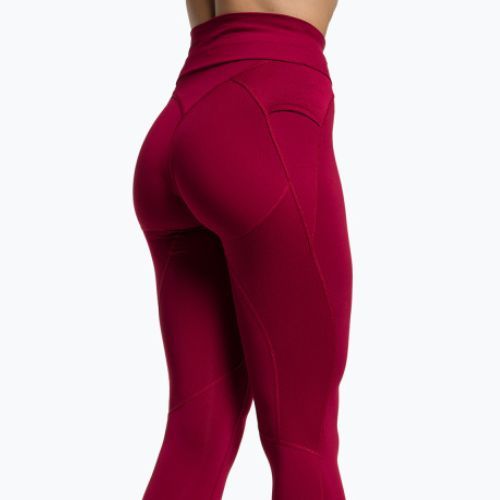 Női edző leggings Gymshark Pulse bordó piros