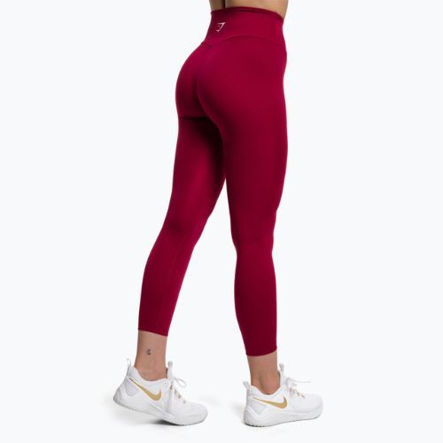 Női Gymshark Training Full Lenght leggings burgundi/fehér