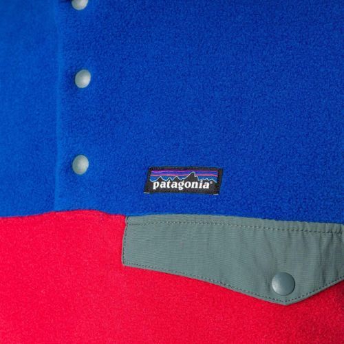 Férfi Patagonia LW Synch Snap-T P/O túra piros fleece melegítőfelső