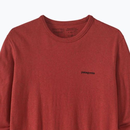 Női trekking póló Patagonia P-6 Logo Responsibili-Tee LS bojtos vörös