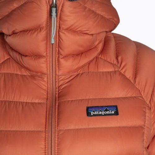 Női pehelykabát Patagonia Down Sweater Hoody burl piros