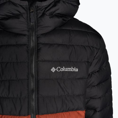 Columbia Powder Lite kapucnis gyermek pehelypaplan dzseki warp piros/cápa