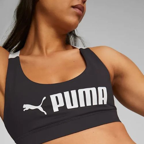 PUMA Mid Impact fitnesz melltartó Puma Fit puma fekete